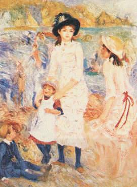 Pierre Renoir Children on the Seashore, Guernsey
